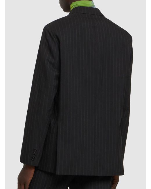 Acne Black Junit Pinstripe Suit Blazer for men