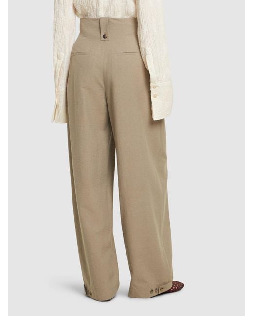 Nanushka Natural Hose Aus Seidenmischung "jenci"