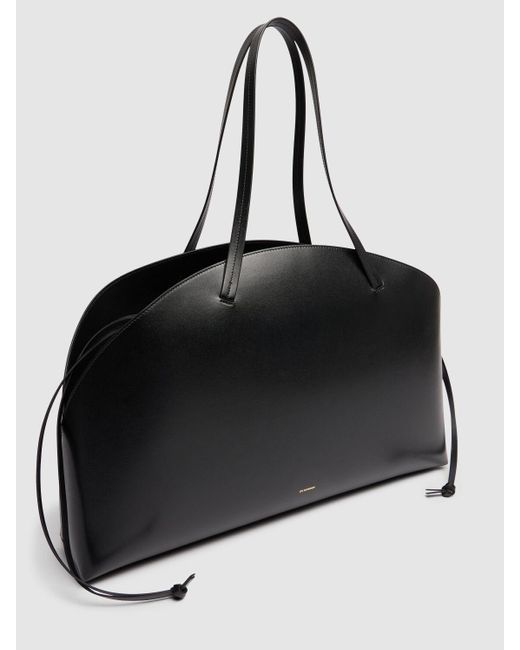 Mujer Bolso Grande Curve De Piel Palmellato Unique Jil Sander de color Black