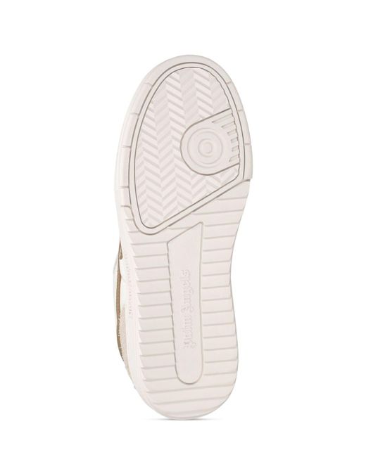 Palm Angels Natural Palm Beach University Leather Sneakers