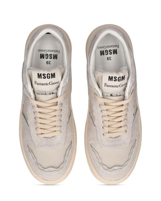 MSGM White Fantastic Canvas Sneakers