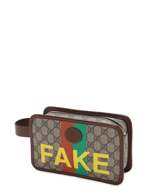 Gucci Gürteltasche mit "Fake/Not" Print in Natur für Herren | Lyst AT