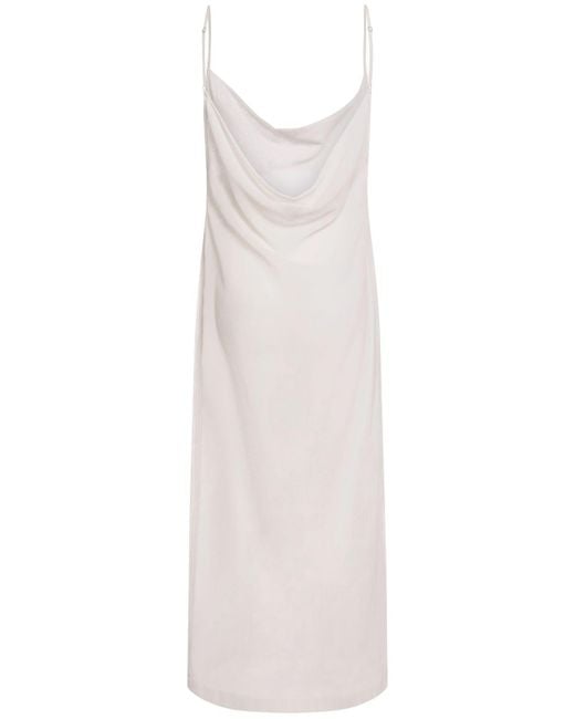 Robe longue en gaze de coton léger Bottega Veneta en coloris White