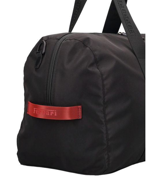 Ferrari Black Logo Duffle Bag for men