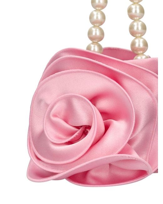 Borsa piccola magda in raso con perle di Magda Butrym in Pink