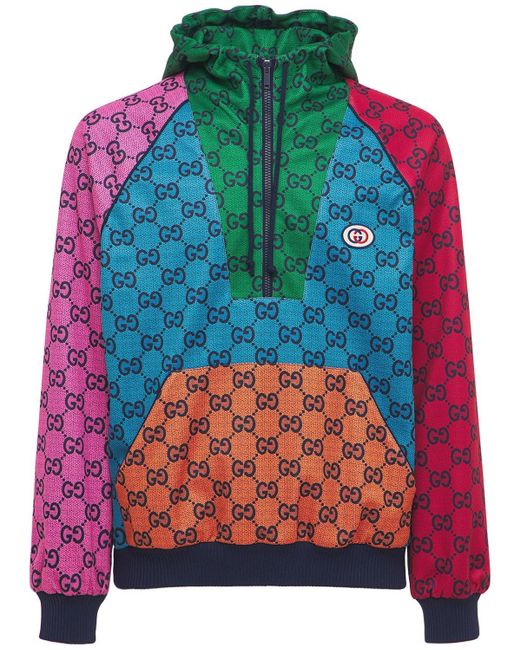 Gucci Hoodie Aus Gg-technojacquard in Multicolor für Herren