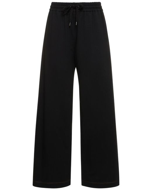 Pantalon ample en coton mélangé Brunello Cucinelli en coloris Black