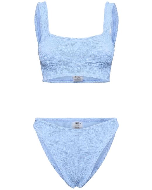 Hunza G Blue Bedruckter Bikini "xandra"