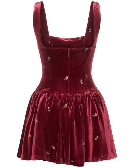 Robe corset courte péplum WeWoreWhat en coloris Red