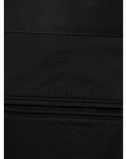 Pantaloni in cotone con cintura di Lemaire in Black
