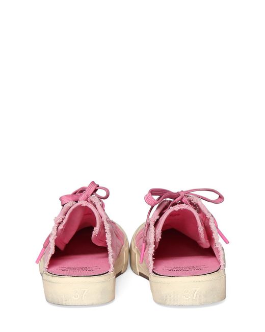 Balenciaga Pink 20mm Paris Cotton Mule Sneakers