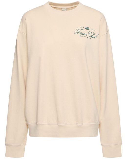 Sporty & Rich Natural Fitness Club Crewneck Sweatshirt