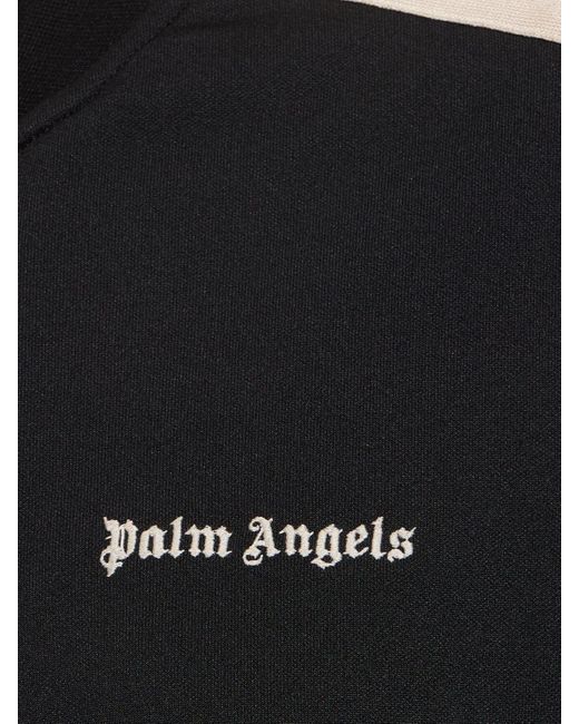 Palm Angels Black Classic Logo Nylon Bomber Track Jacket
