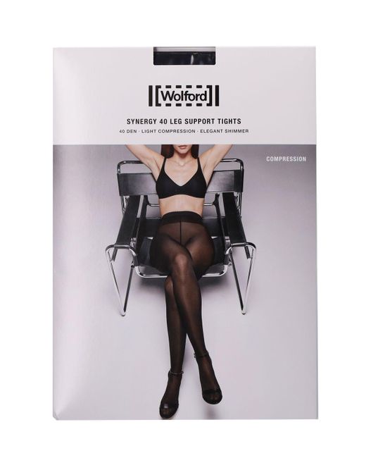 Wolford Synergy Leg Support Compression Tights in Black Lyst Canada