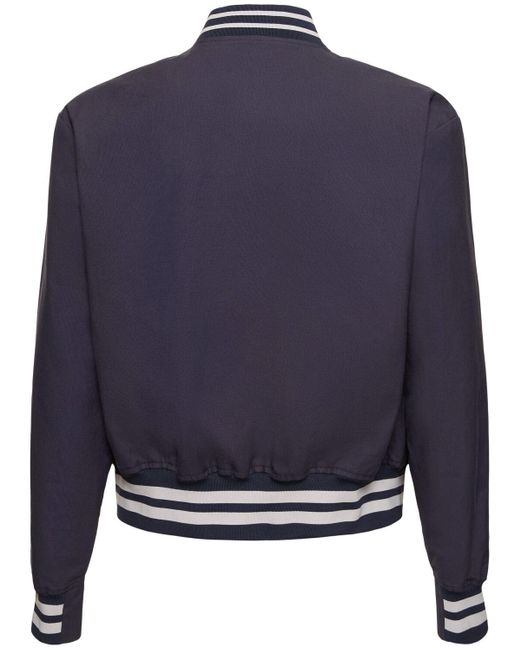 Giacca varsity in tela di cotone di 4SDESIGNS in Blue da Uomo