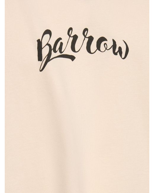 Barrow T-shirt Aus Baumwolle Mit Bärendruck in Natural für Herren