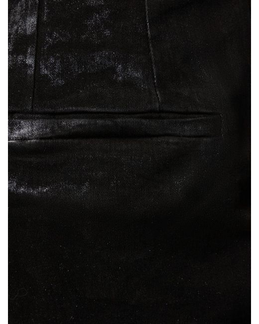 Pantalon évasé en coton ciré dirty bolan Rick Owens en coloris Black