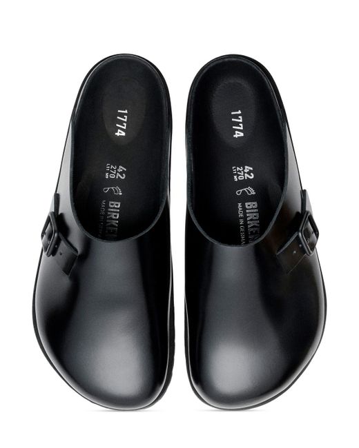 Birkenstock 1774 Black Niamay Shiny Leather Sandals