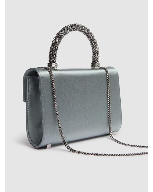 【Roger Vivier】ミニエンベロープフラワーレザーバッグ Roger Vivier Mini Envelope Flower Leather Bag in Blue | Lyst
