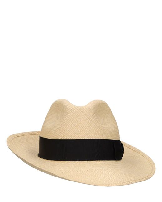 Borsalino Natural Amedeo 7.5cm Brim Straw Panama Hat for men