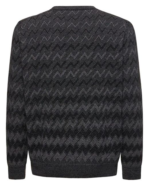Missoni Black Monogram Cashmere Knit Sweater for men