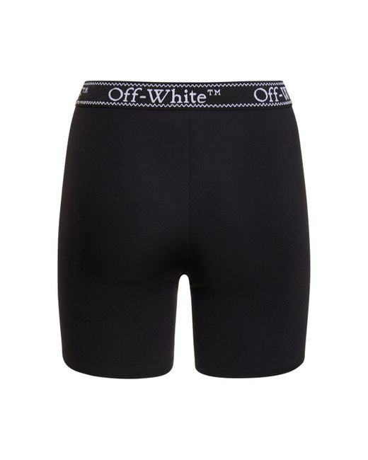 Short en nylon avec bande logo Off-White c/o Virgil Abloh en coloris Blue