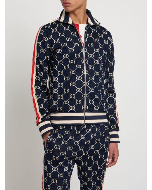 Gucci Gg Supreme Jacquard Zip-up Track Jacket for Men | Lyst