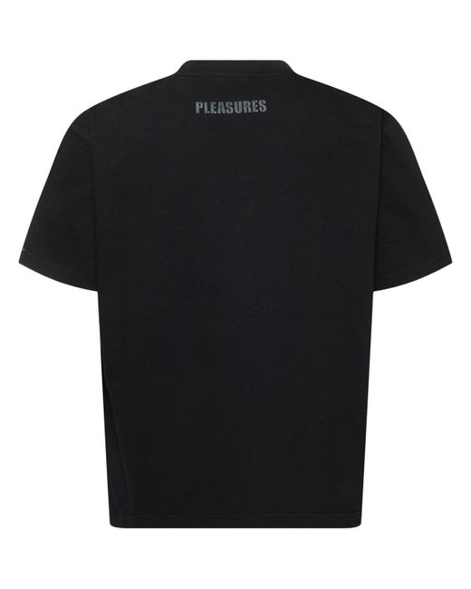 Hombre Camiseta De Algodón Pleasures de hombre de color Black