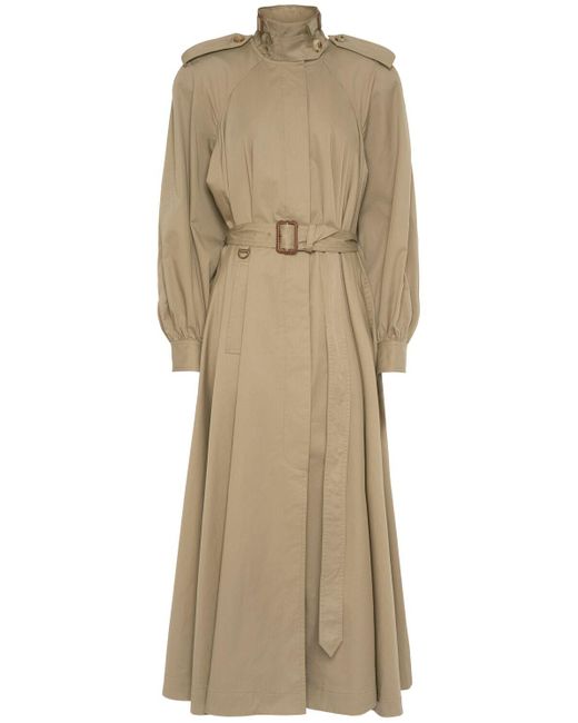 Chloé コットンギャバジンロングトレンチコート Natural