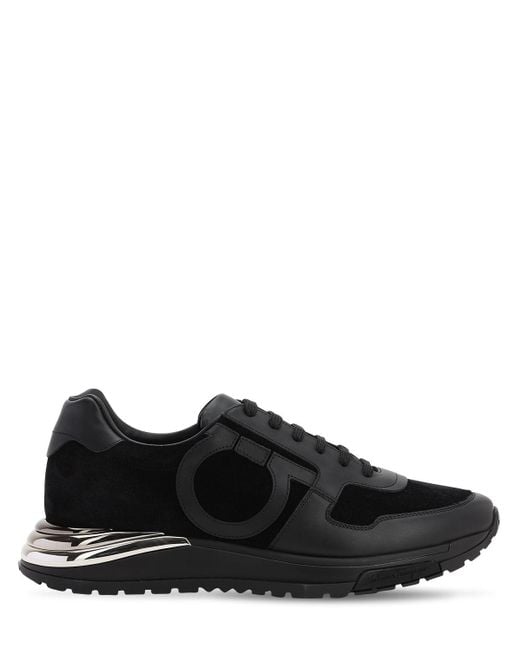 Sneakers En Cuir "brooklyn" Ferragamo pour homme en coloris Black