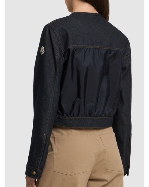 SALE!【 MONCLER 】TENCIN コットンブレンド デニム ジャケット Moncler Tencin ジャケット | ブルー | FARFETCH JP