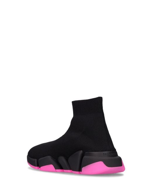 Balenciaga Black Damen 30Mm Hohe Sneakers Aus Strick "Speed 2,0 Lt"