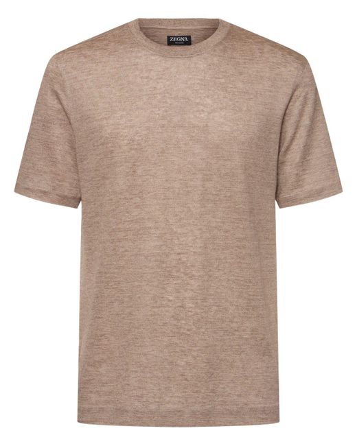 メンズ Zegna Oasi リネンtシャツ Natural