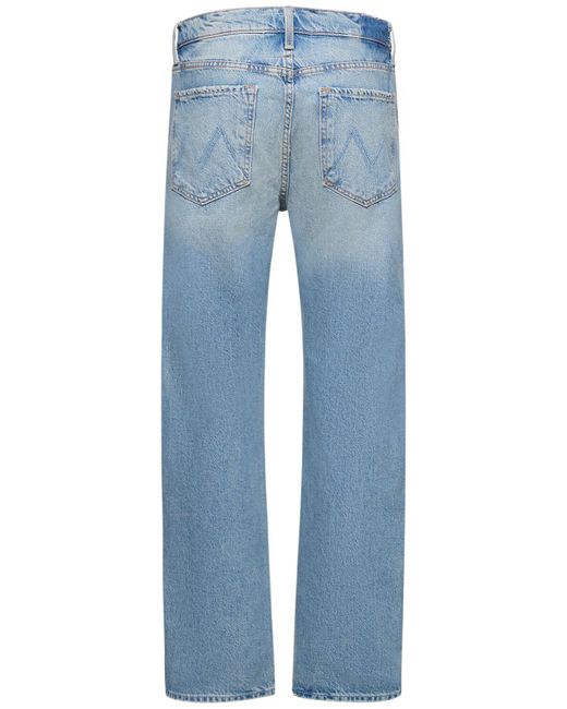 Mother Blue The Ditcher Straight Cotton Jeans
