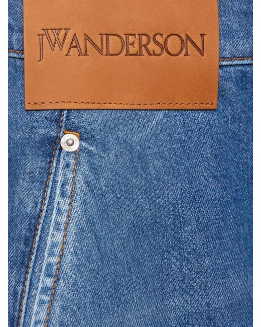 J.W. Anderson Blue Twisted Cotton Denim Workwear Shorts for men