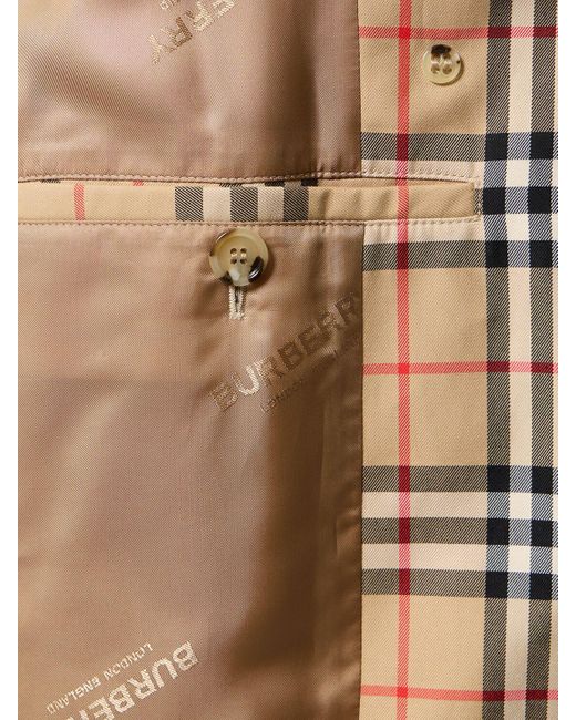 Trench harehope stampato di Burberry in Natural