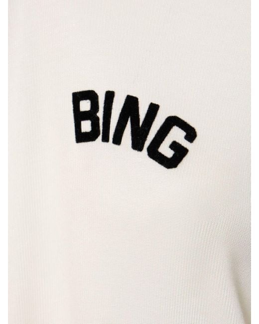 Anine Bing White Viskose-t-shirt "louis Hollywood"