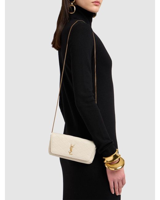 Saint Laurent Mini Gaby Quilted Blanc Vintage Leather Shoulder Bag