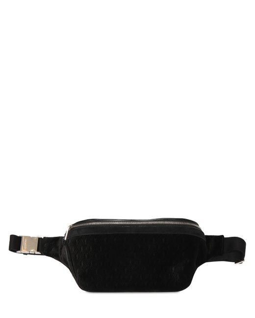 Saint Laurent Logo Quilted Velvet Belt Bag in Black for Men | Lyst