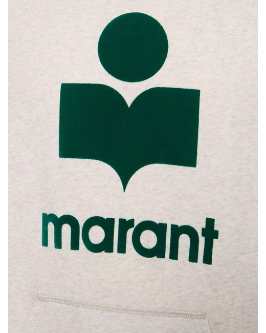 Sweat en coton mélangé à logo à capuche miley Isabel Marant pour homme en coloris White