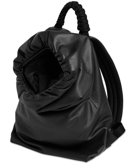 Bottega Veneta Medium Waterproof Leather Backpack in Black for Men