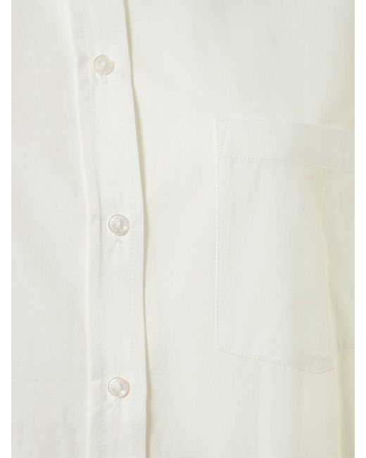 Vestito midi mika in popeline di cotone di Anine Bing in White
