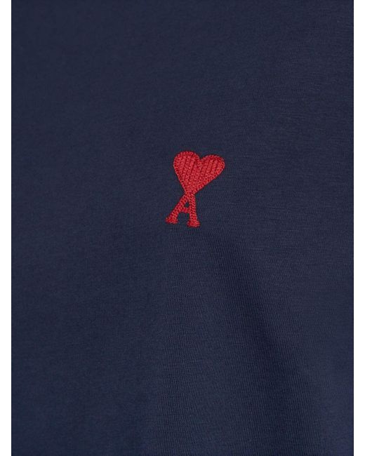AMI コットンジャージーtシャツ Blue