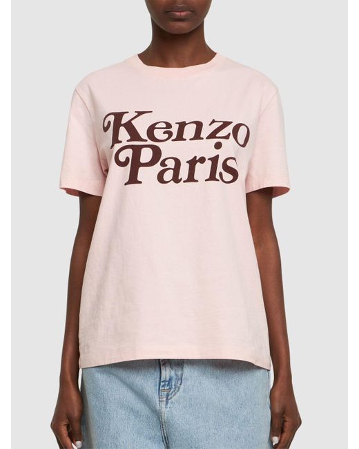 T-shirt loose fit kenzo x verdy in cotone di KENZO in Pink