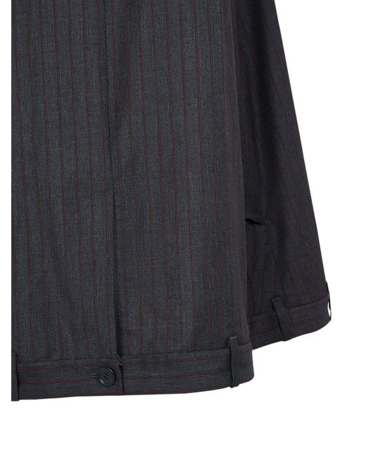 Falda de lana de corte en a Balenciaga de color Gray