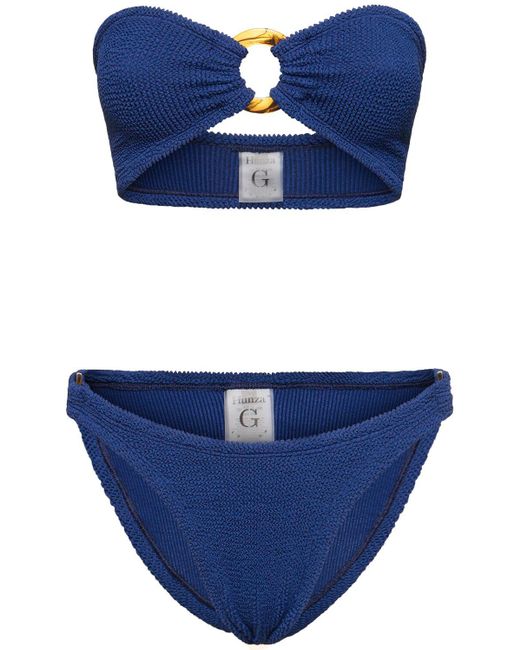 Hunza G Blue Gloria Bandeau Bikini Set