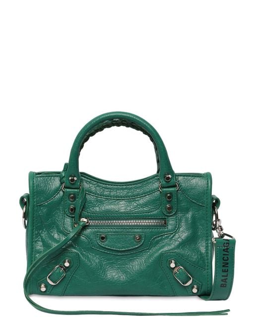 Edition Arne Derive Balenciaga Mini Classic City Leather Bag in Green | Lyst