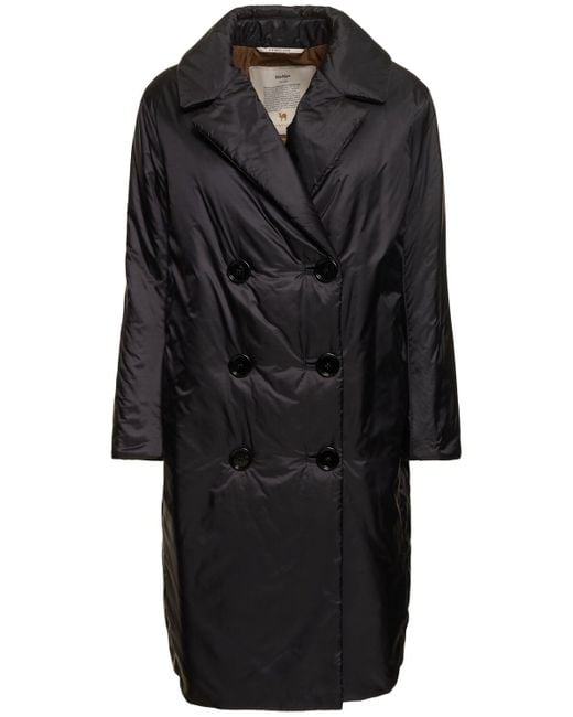 Max Mara Black Greenco Padded Waterproof Long Jacket