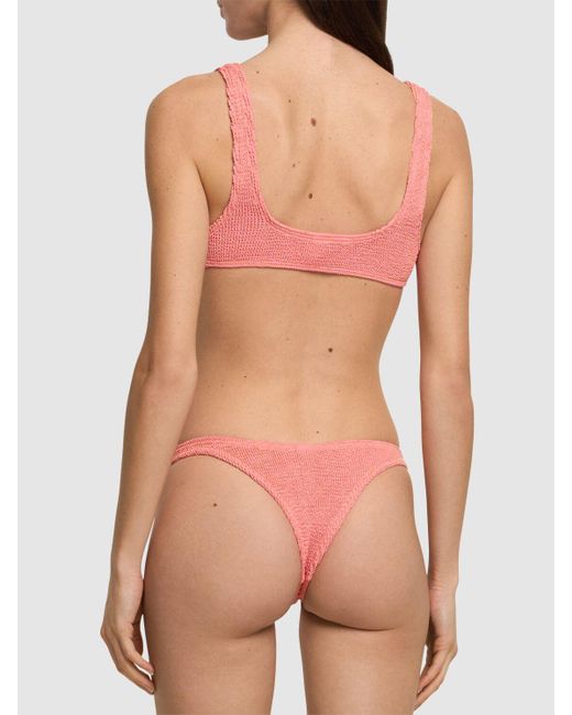Top de bikini corto Bondeye de color Pink