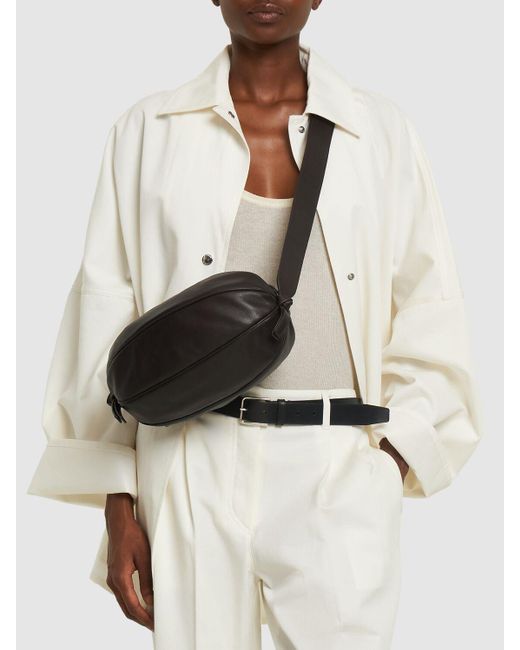 Hereu Gray Large Boya Leather Shoulder Bag